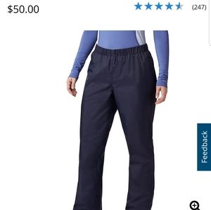 Columbia storm surge rain pants XL